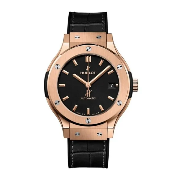 Hublot Premium Golden Dial With Black Strep